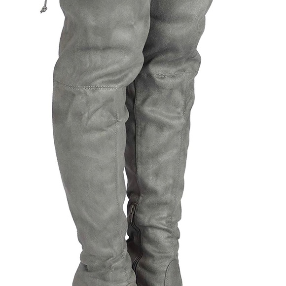 Wild Diva lounge over the knee gray boots NEW 8.5 - Picture 6 of 7
